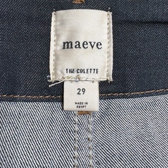 Maeve The Colette Crop Wide Leg Jeans Dark Denim Size 29 EUC - Picture 5 of 11